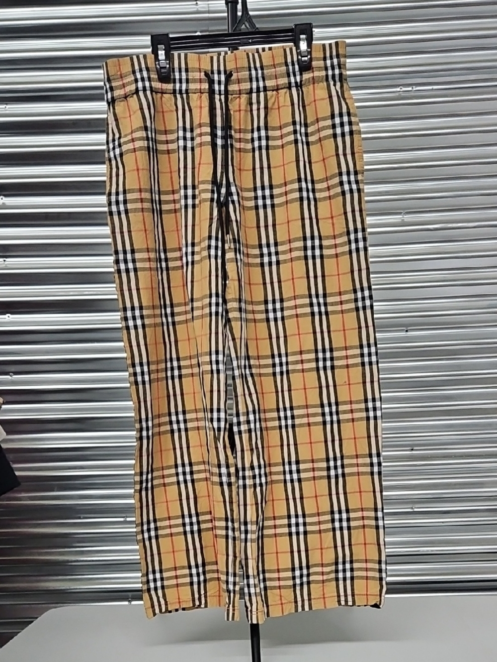 Burberry Beige Black Red Classic Check Pants